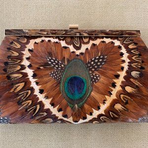 1960"s "Gin Yeu" Peacock Feather clutch